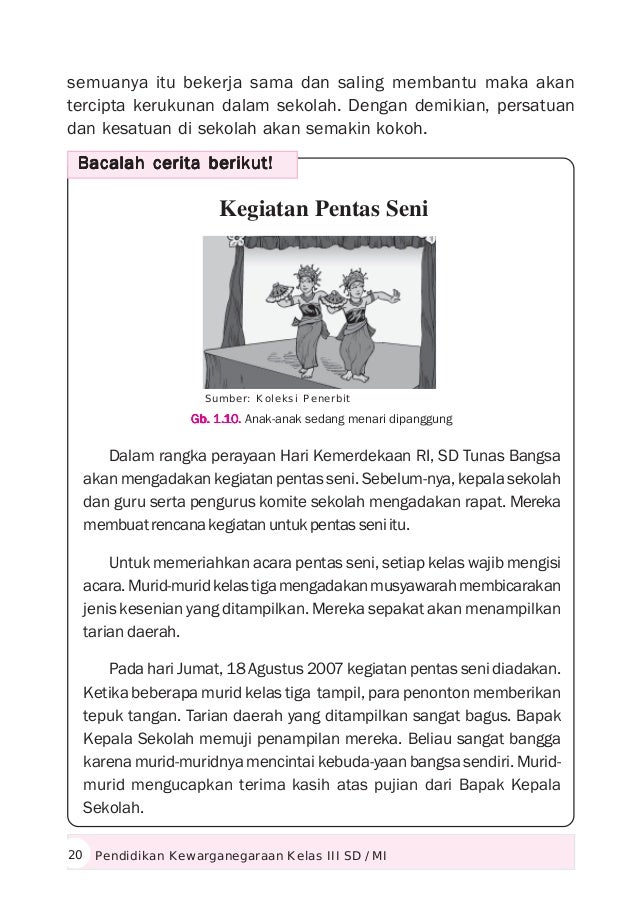 Contoh Cerita Bergambar Tentang Pentingnya Menjaga Persatuan Dan
