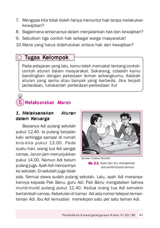 Berikut Soal Pkn Kelas 3 Sd Tentang Hak Dan Kewajiban