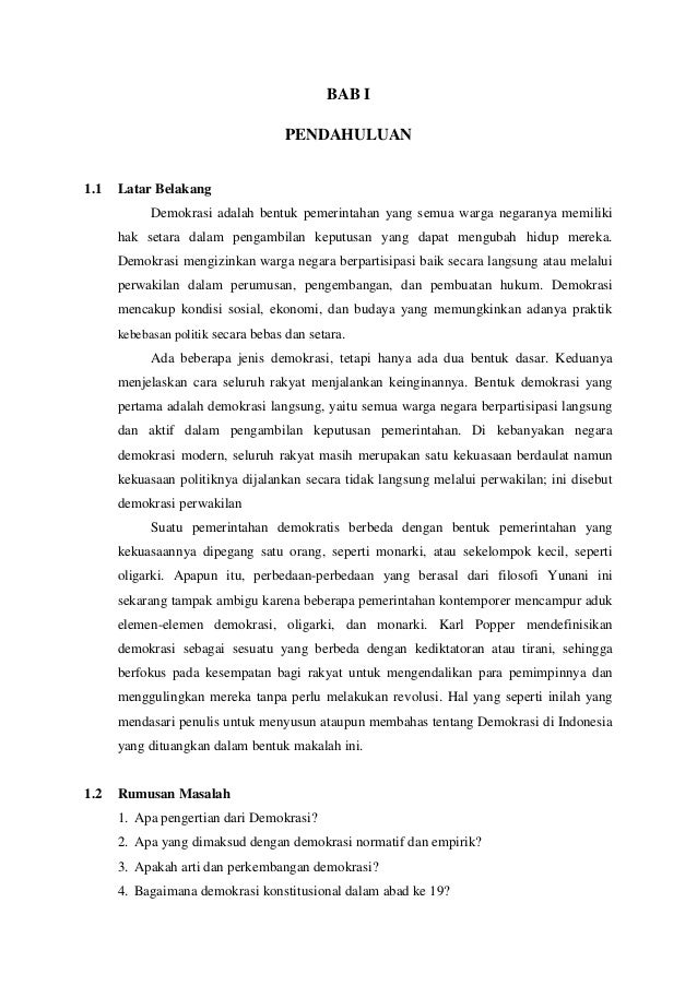 Pendidikan Kewarganegaraan Demokrasi Indonesia