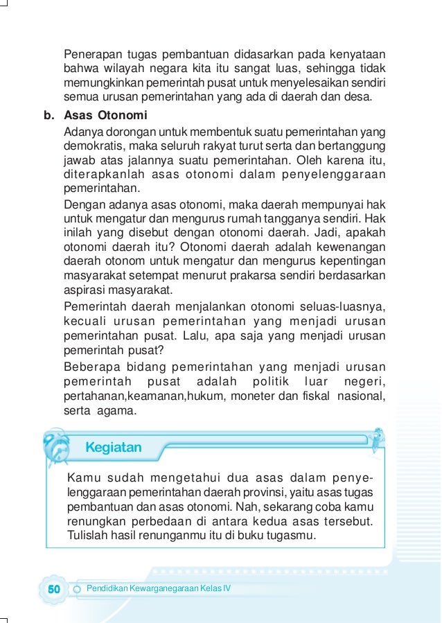 Pendidikan kewarganegaraan untuk kelas 4