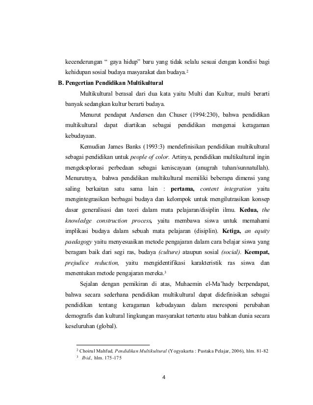 Pendidikan Multikulturalisme Pendidikan Multikulturalisme