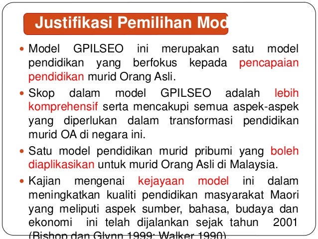 Pendidikan murid orang asli. analisis matlamat 