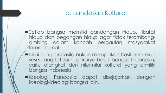 LANDASAN KULTURAL PANCASILA PDF LANDASAN KULTURAL PANCASILA PDF