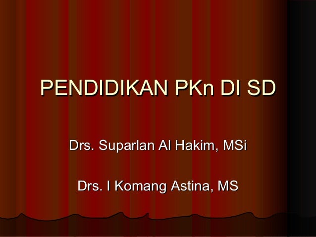 Pendidikan Pkn Di Sd