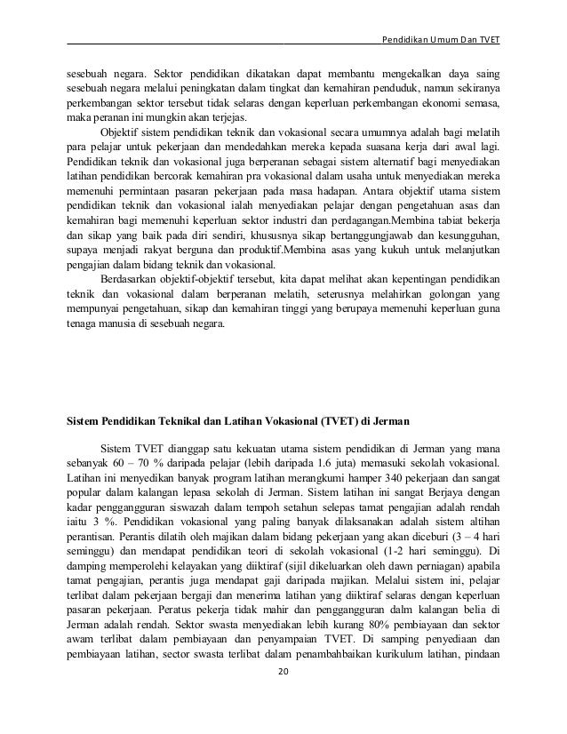Pendidikan Umum Dan Tvet