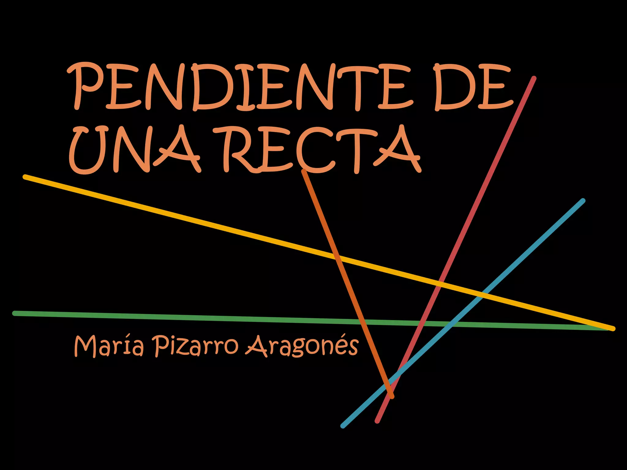PENDIENTE DE
UNA RECTA


María Pizarro Aragonés
 