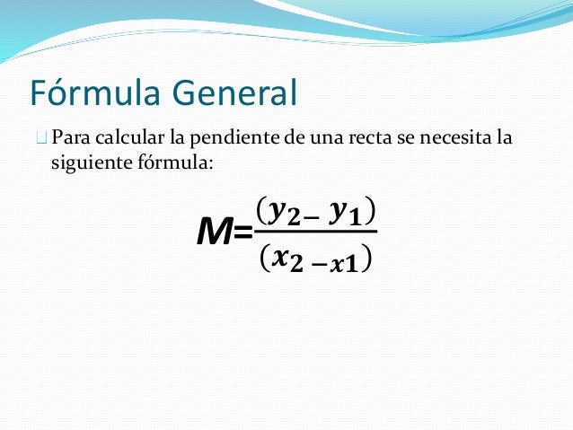 Pendiente Y Angulo De Inclinacion De Una Recta