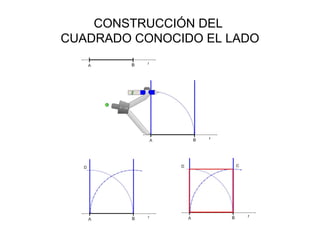 CONSTRUCCIÓN DEL 
CUADRADO CONOCIDO EL LADO

 