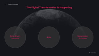 3 PENDO OVERVIEW
Data-Driven
Solutions
Agile
Subscription
Economy
The Digital Transformation is Happening.
 
