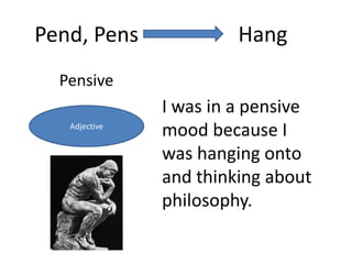 Pensive Example Sentence Pend, pens | PPTX