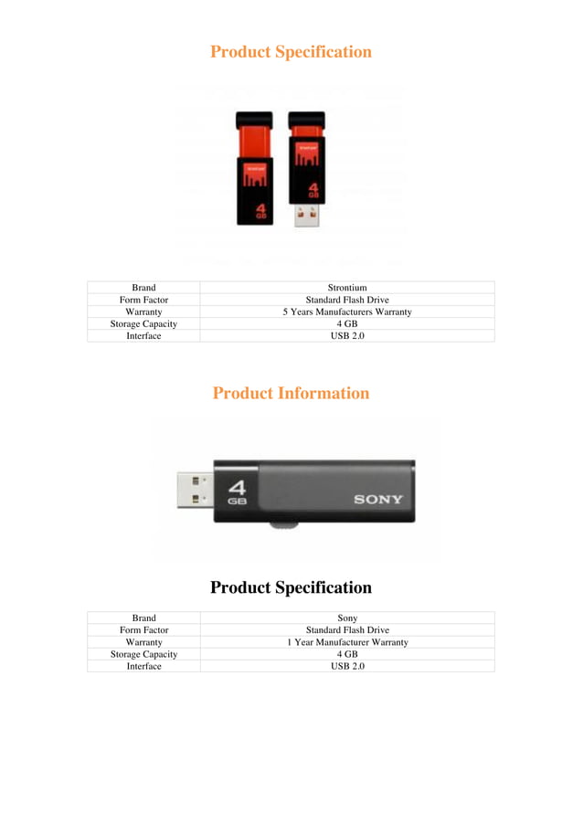 Pendrive Catalogue 2GB & 8GB PDF