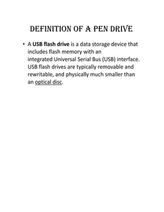 Pen Drive Doc Using Pen drive | DOCX
