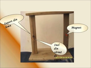 Inel din sârmă de cupru Magnet Suport din lemn 