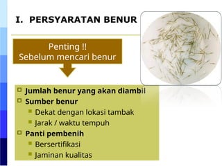 Penebaran Benur pada budidaya udang vanname di tambak | PPT