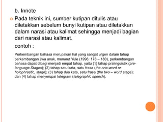 Contoh Inoote Penelitian dan penulisan ilmiah new heri | PPTX