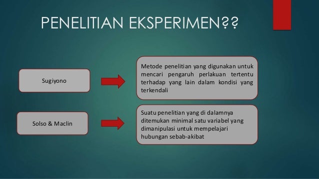 Penelitian eksperimen