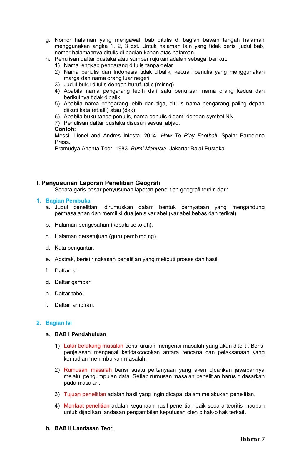 Cara Membuat Laporan Penelitian Geografi
