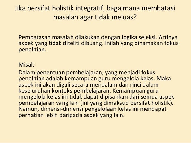 Penelitian kualitatif untuk penelitian pendidikan