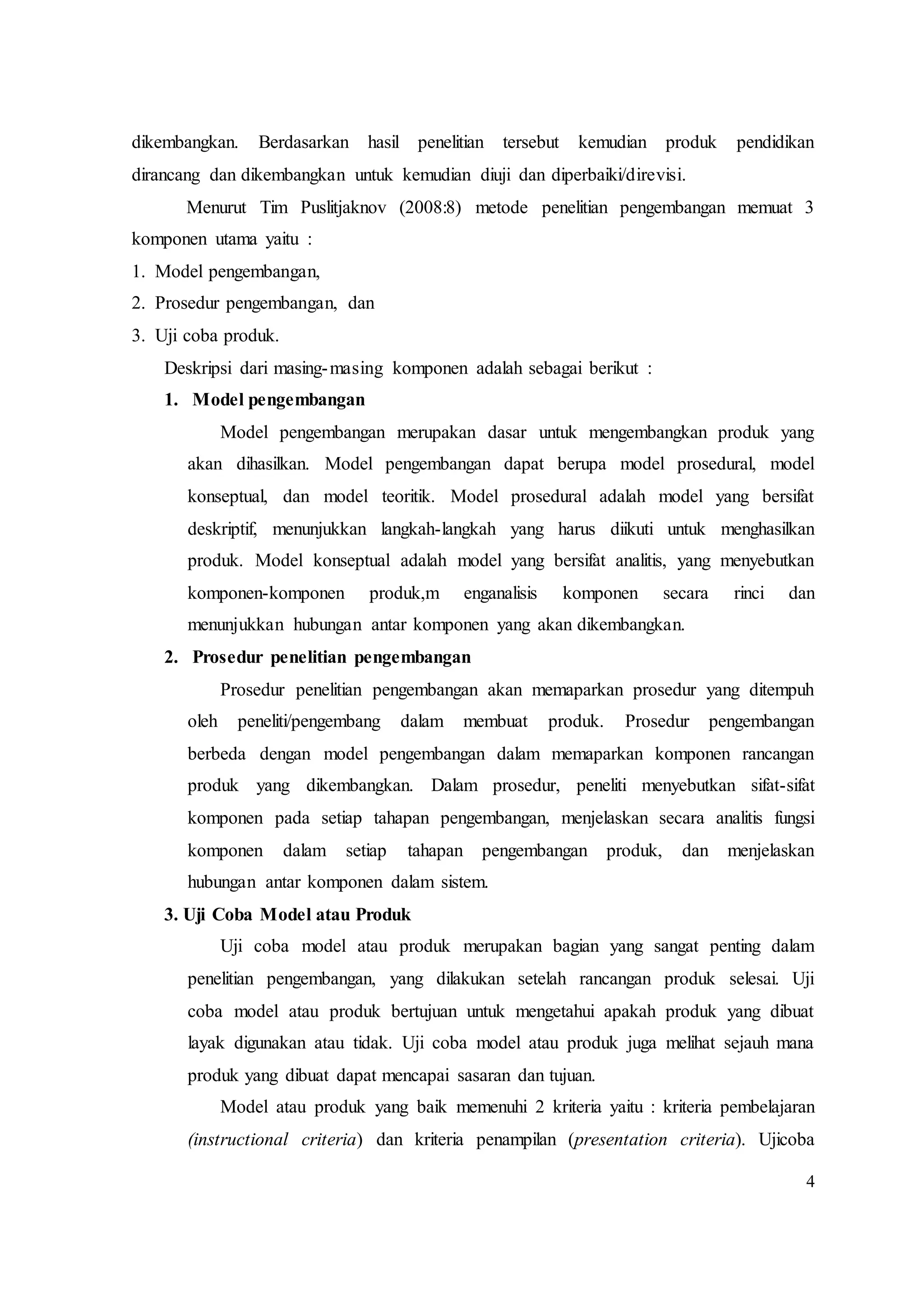 Penelitian pengembangan model plomp | DOCX