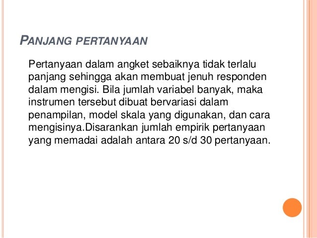 Metode pengambilan data penelitian kuantitatif