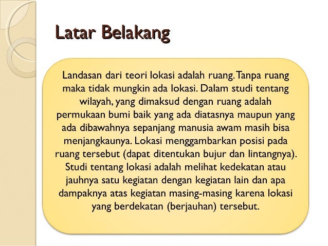 Penelitian tentang lokasi perusahaan Penelitian tentang lokasi perusahaan