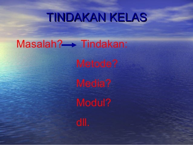 Penelitian tndkn kelas