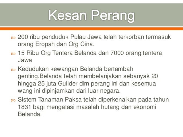 Penentangan Rakyat Pulau Jawa Terhadap Belanda