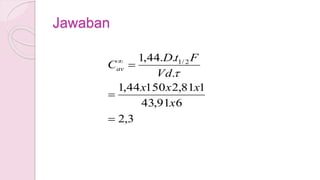 Jawaban
3,2
691,43
181,215044,1
.
..44,1 2/1



x
xxx
Vd
FtD
Cav

 