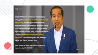 Penerapan Fungsi Dan Tugas Asn Core Value Berakhlak Pdf