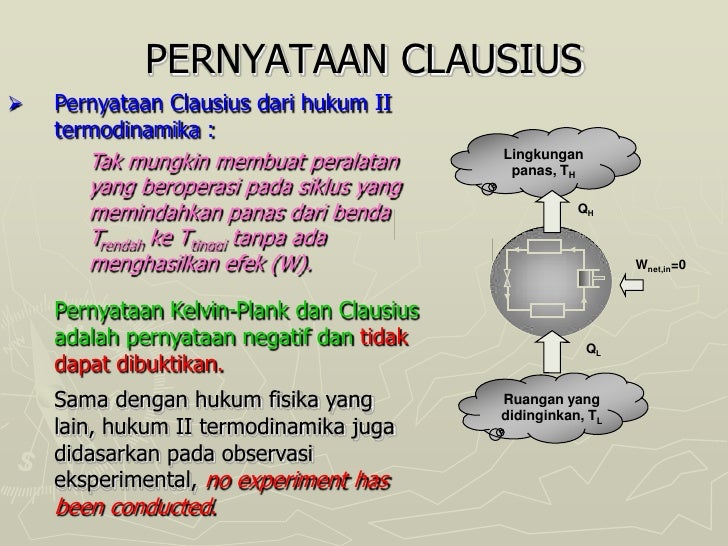 Hukum termodinamika 2 dan aplikasinya