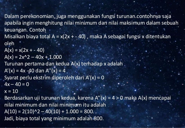 Penerapan Integral Dalam Bidang Ilmu