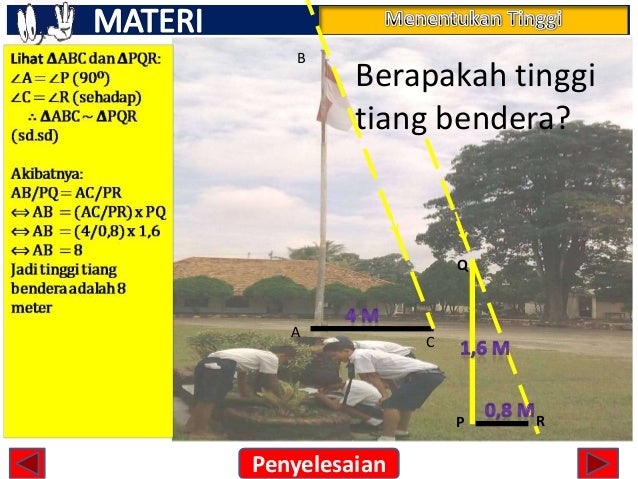 Penerapan kesebangunan Kelas 9 SMP Penerapan kesebangunan Kelas 9 SMP