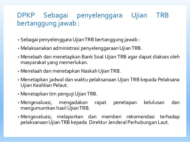 Penerapan Perdirjen Hubla Tentang Training Record Book Dan Sistem Pro
