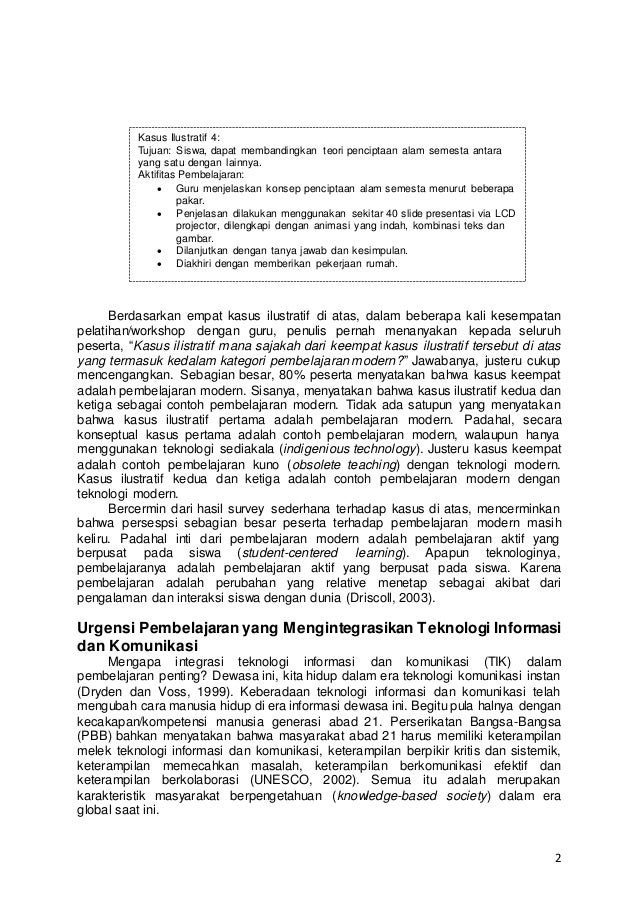 Inovasi Pembelajaran Yang Mengintegrasikan Tik