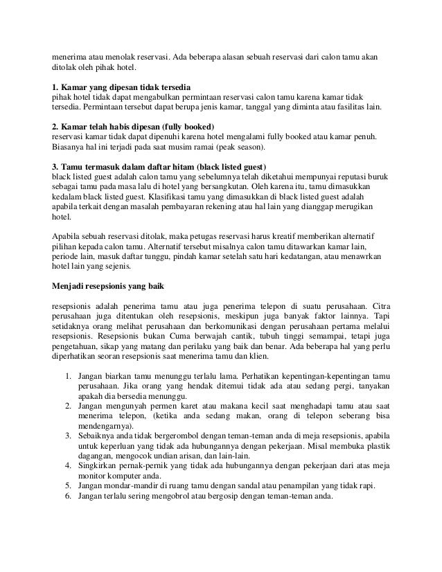 Contoh Lengkap Surat Pemesanan Hotel Dalam Bahasa Inggris