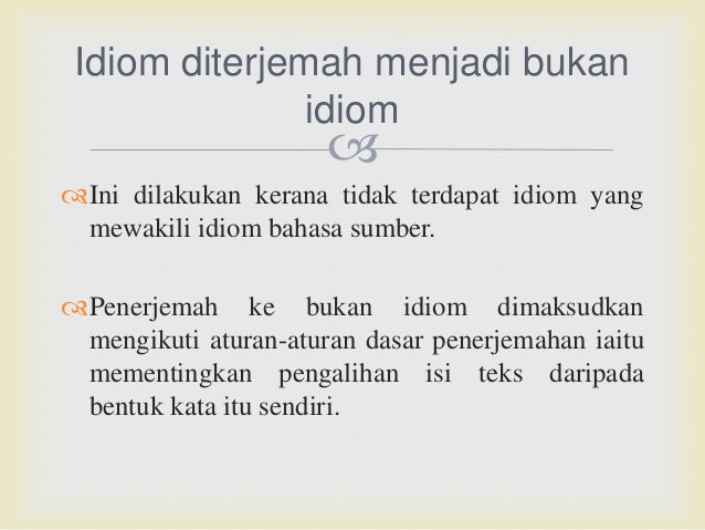 Penerjemahan idiom
