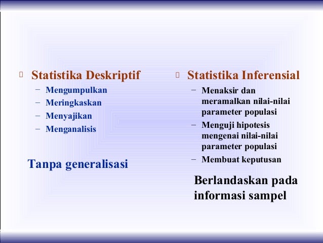 Penertian statistik dan data