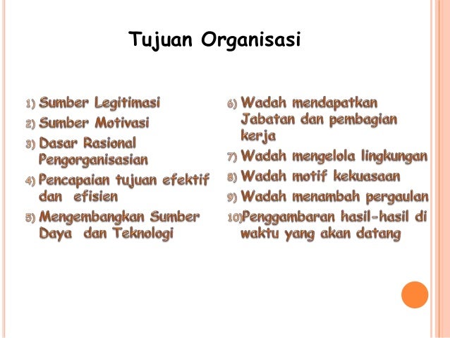 tujuan organisasi