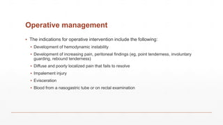 PENETRATING ABDOMINAL TRAUMA | PPTX