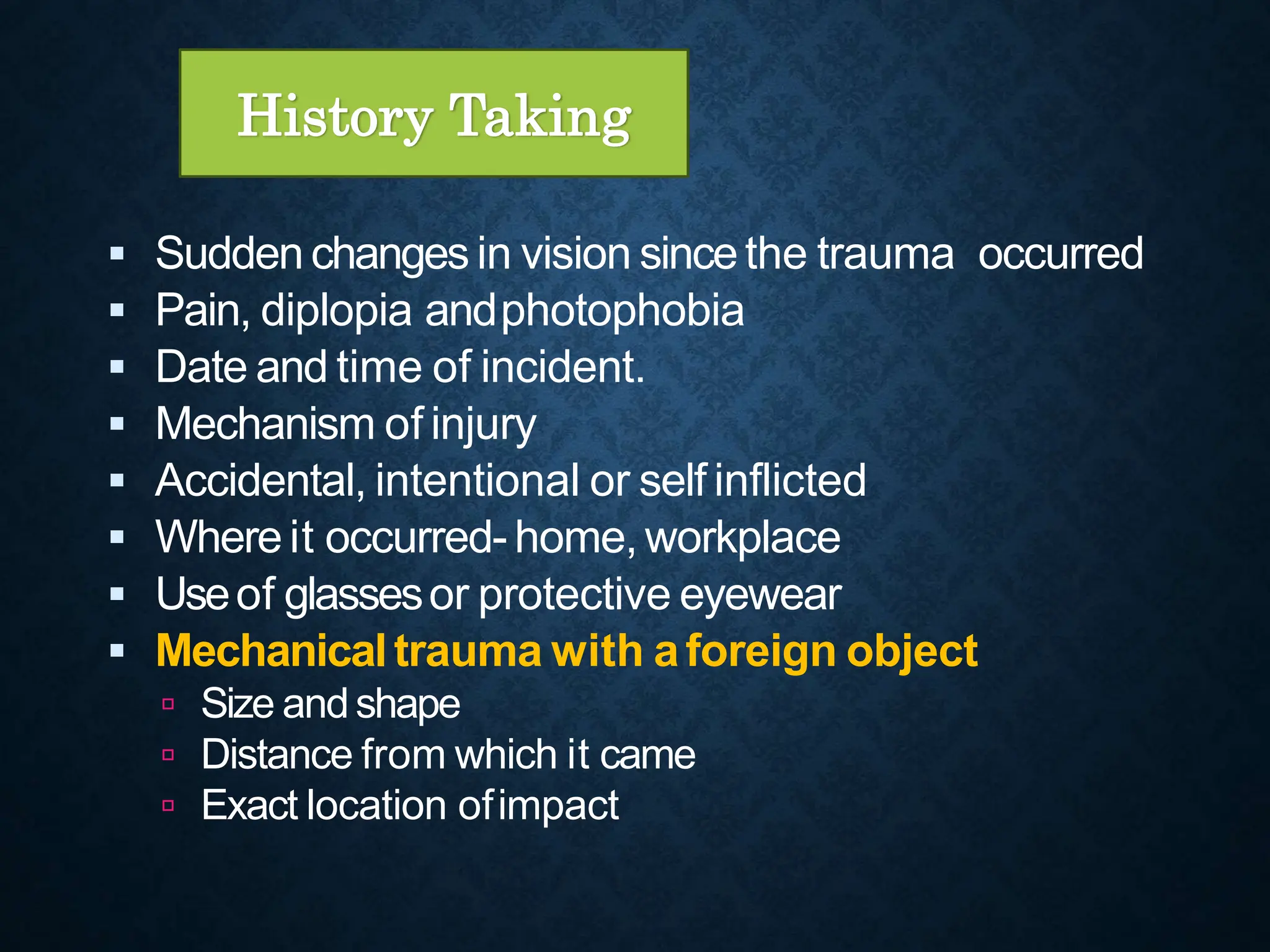 Penetrating ocular trauma.pptx | Death, Injury, or Military Conflict ...