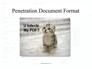 Didier@DidierStevens.com
Penetration Document Format
 