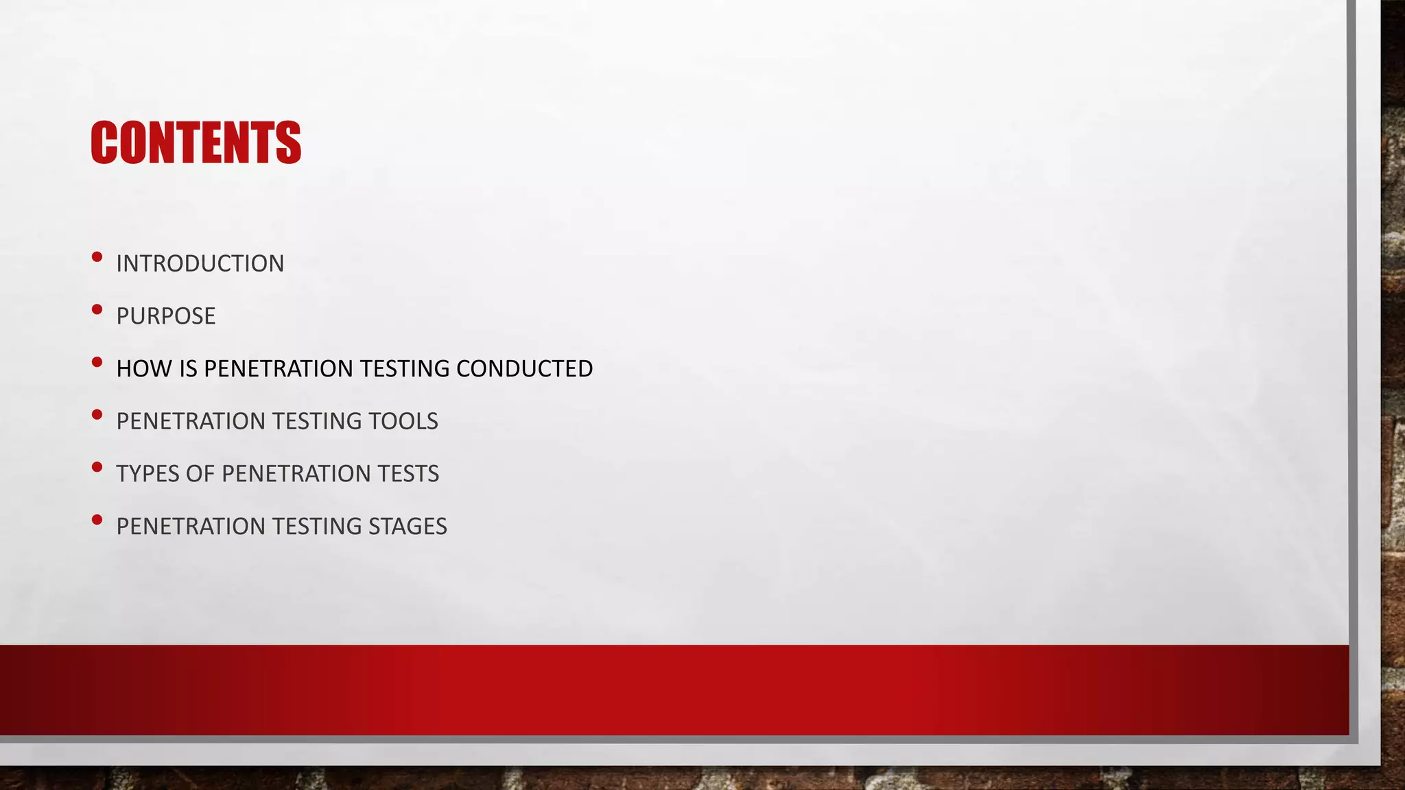 A Brief Insight into Penetration Testing | PPTX