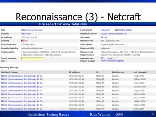 Reconnaissance (3) - Netcraft 