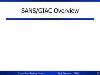 SANS/GIAC Overview 