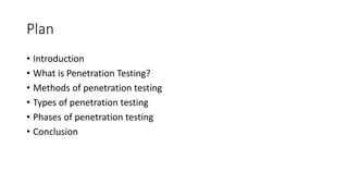 Penetration testing in wireless network | PPTX