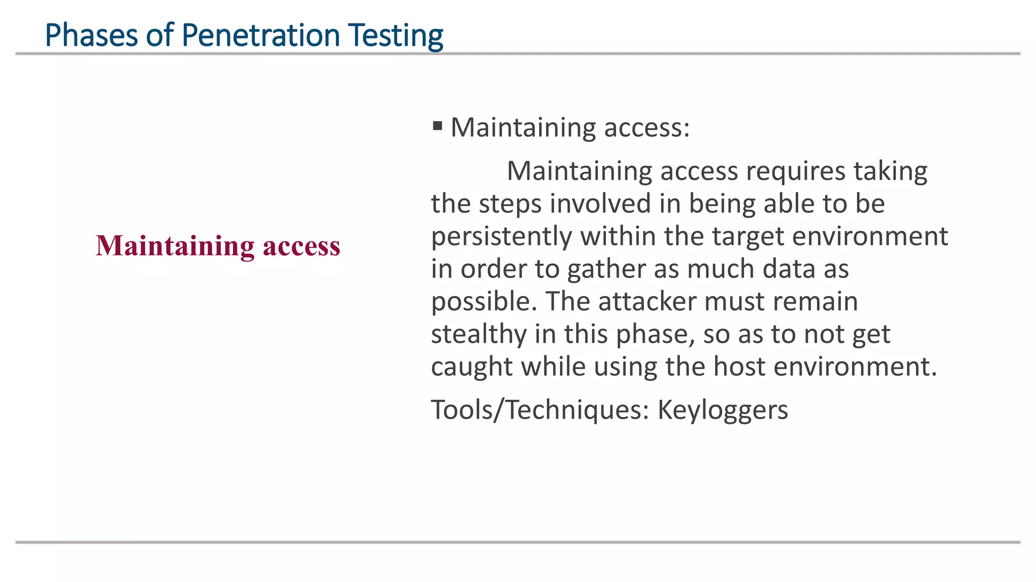Penetration testing overview | PPTX