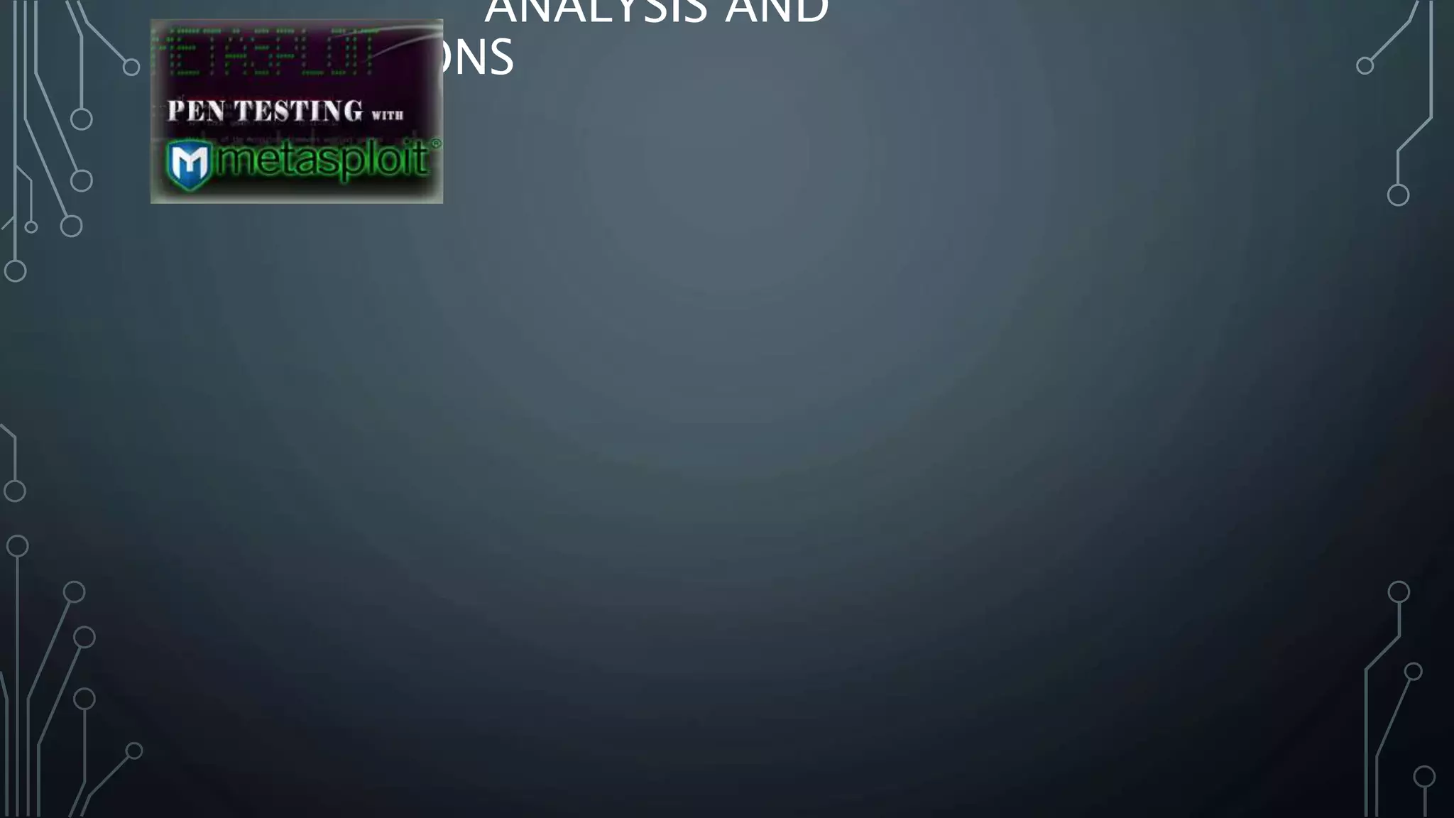 ANALYSIS AND OBSERVATIONS