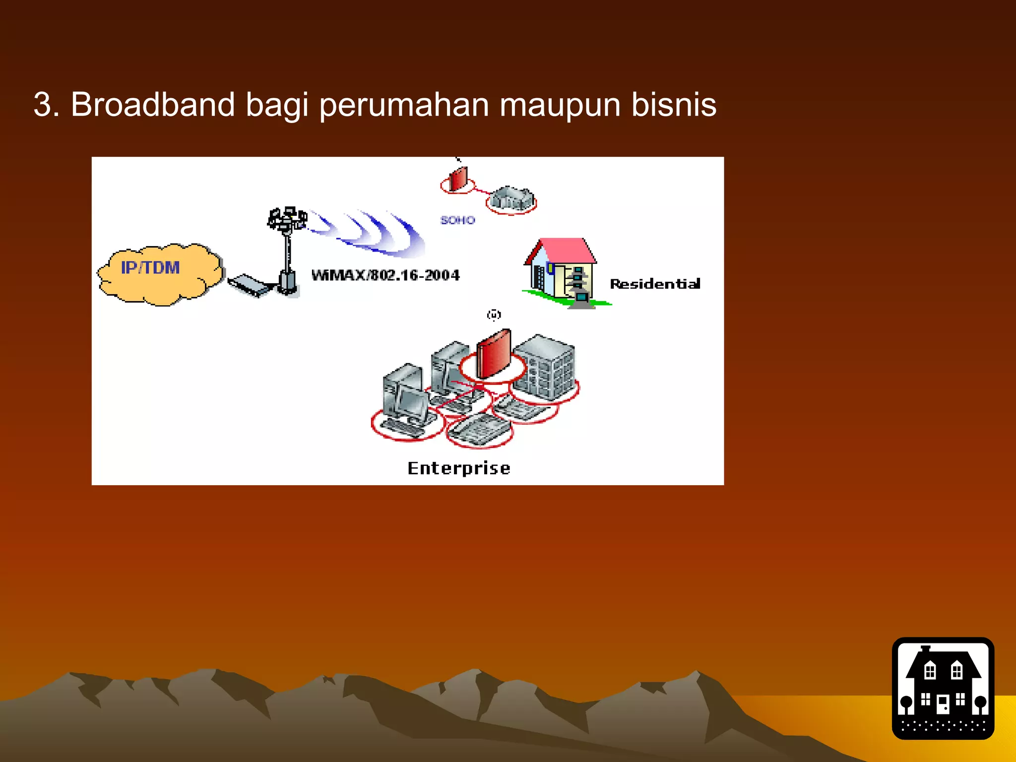 3. Broadband bagi perumahan maupun bisnis   