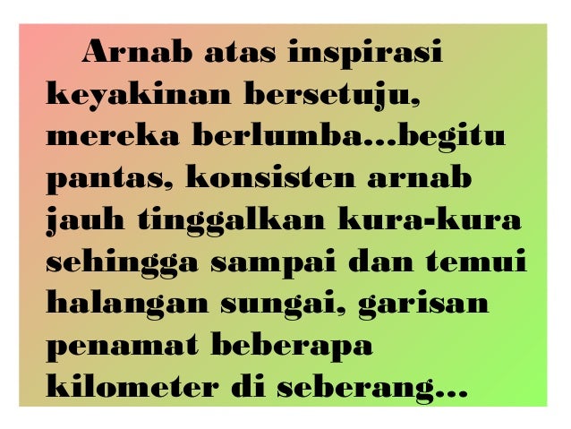 Pengajaran cerita arnab dan kura kura
