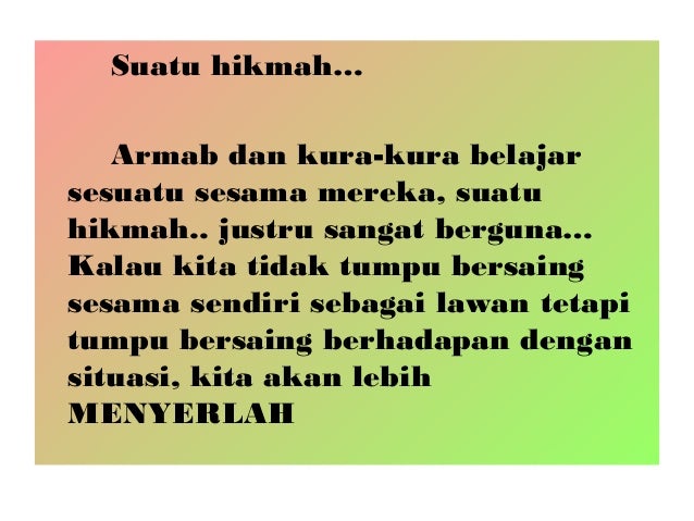 Pengajaran cerita arnab dan kura kura